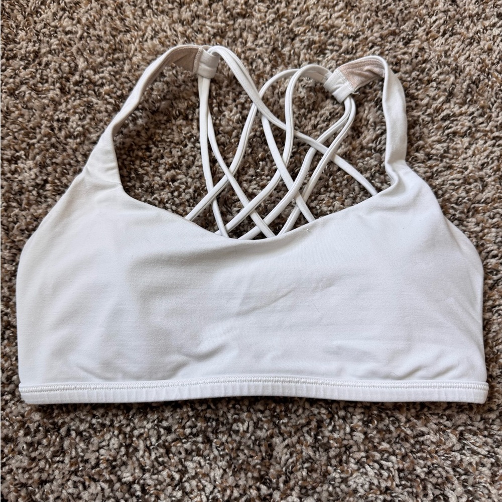 Lululemon Athletica White Strappy Sports Bra